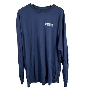 Tractor Supply Co TSC Long Sleeve T-Shirt Navy 100% Cotton Logo Workwear Size XL